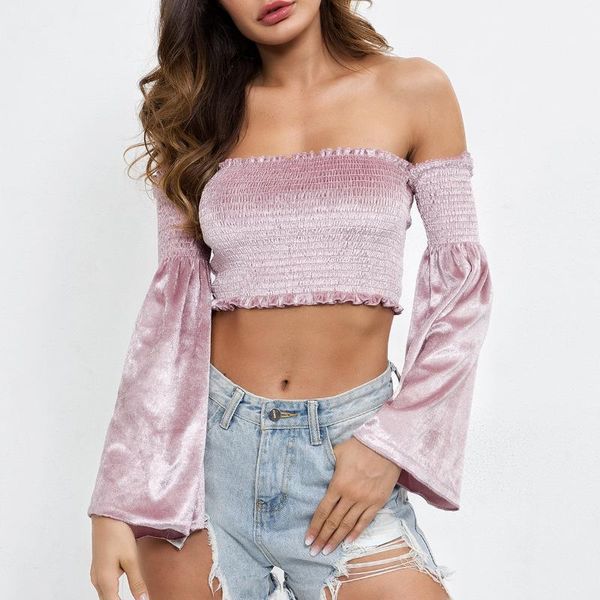 women's t-shirt velvet tube 2021 spring fall vintage pink strapless pleated off shoulder ruffle crop clothing aesthetic, White
women's t-shirt velvet tube 2021 spring fall vintage pink strapless pleated off shoulder ruffle crop clothing aesthetic, White