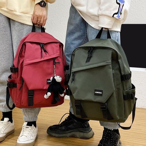backpack men school casual women's bag classics solid color lovely fashion female women travel bolso mujer
backpack men school casual women's bag classics solid color lovely fashion female women travel bolso mujer