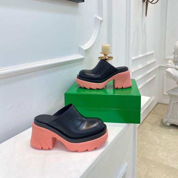 flash clogs slippers italian calfskin leather chunky mules heels platform shoes runway sandals closed toes luxury designers, Black
flash clogs slippers italian calfskin leather chunky mules heels platform shoes runway sandals closed toes luxury designers, Black
