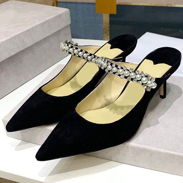 women pump mules designer sandals high heel nubuck leather one strip with rock ship diamond studs luxury women casual dress shoes black
women pump mules designer sandals high heel nubuck leather one strip with rock ship diamond studs luxury women casual dress shoes black