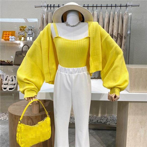 women's knits & tees brand original design aging foreign style lantern sleeve knitting cardigan + slim sling pit vest sweater 2 suit, White
women's knits & tees brand original design aging foreign style lantern sleeve knitting cardigan + slim sling pit vest sweater 2 suit, White