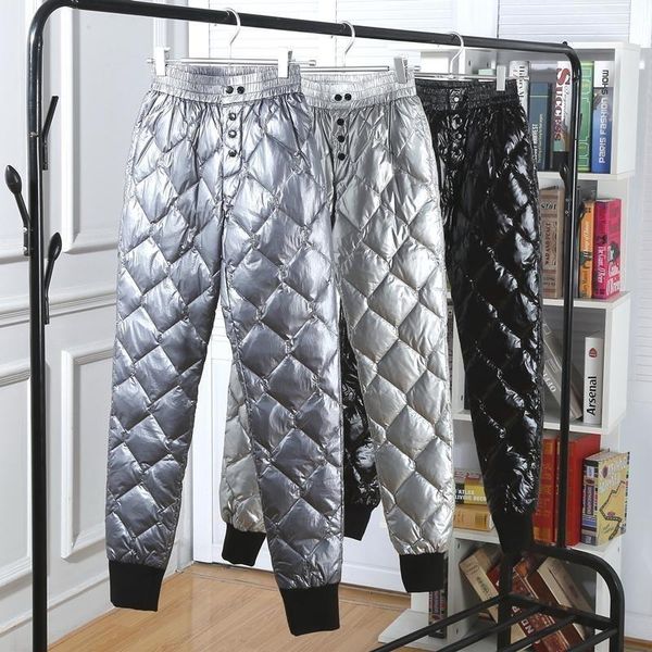 women's pants & capris winter glossy rhomboid down cotton women high waist slim thicken warm trousers plus size baggy all-match pantalo, Black;white
women's pants & capris winter glossy rhomboid down cotton women high waist slim thicken warm trousers plus size baggy all-match pantalo, Black;white