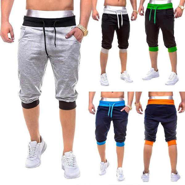 men's shorts cotton casual 3/4 jogger pants breathable below knee short with three pockets, White;black
men's shorts cotton casual 3/4 jogger pants breathable below knee short with three pockets, White;black