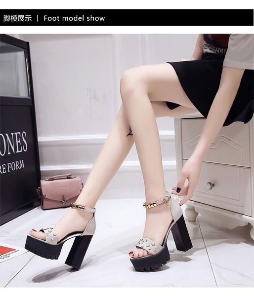 women shoes 2021 fashion sandals female rivet metal pumps high heels summer, Black
women shoes 2021 fashion sandals female rivet metal pumps high heels summer, Black