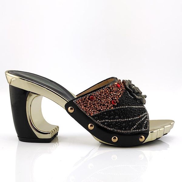 dress shoes arrival italian women wedding pumps decorated with rhinestone slip on for nigerian luxury sandals, Black
dress shoes arrival italian women wedding pumps decorated with rhinestone slip on for nigerian luxury sandals, Black