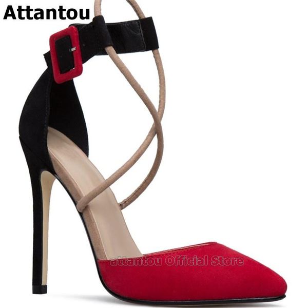 dress shoes suede leather red black mixed color patchwork high heels women cross tied pointed toe stiletto heeled party shoe
dress shoes suede leather red black mixed color patchwork high heels women cross tied pointed toe stiletto heeled party shoe
