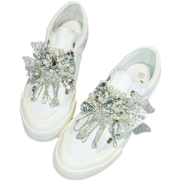 designer shoes luxury pearls tassel white sneakers women platform chunky trainers ladies wedding flats rhinestones thick sole sh, Black
designer shoes luxury pearls tassel white sneakers women platform chunky trainers ladies wedding flats rhinestones thick sole sh, Black