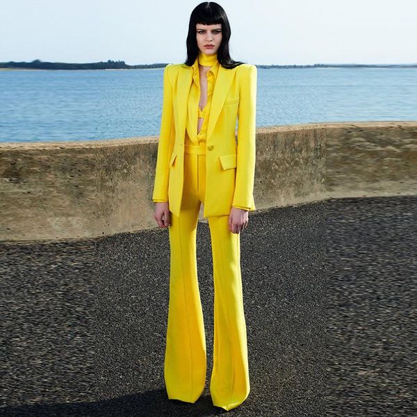 women's two piece pants yellow purple autumn casual slim women pieces set long sleeve blazer suit & flare high street blazers outfit 80, White
women's two piece pants yellow purple autumn casual slim women pieces set long sleeve blazer suit & flare high street blazers outfit 80, White