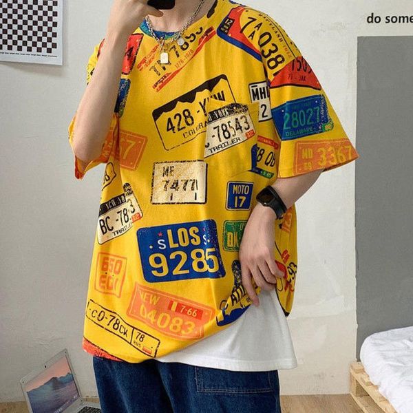 men's t-shirts 150kg loose t-shirt summer hk style casual boys large short sleeve student couple japanese graffiti half harajuku, White;black
men's t-shirts 150kg loose t-shirt summer hk style casual boys large short sleeve student couple japanese graffiti half harajuku, White;black