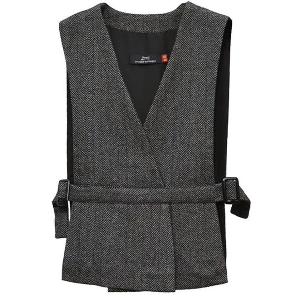 women's vests korean slim spring 40% woolen vest women elegant striped belt sleeveless outerwear female coat veste femme waistcoat fall, Black;white
women's vests korean slim spring 40% woolen vest women elegant striped belt sleeveless outerwear female coat veste femme waistcoat fall, Black;white