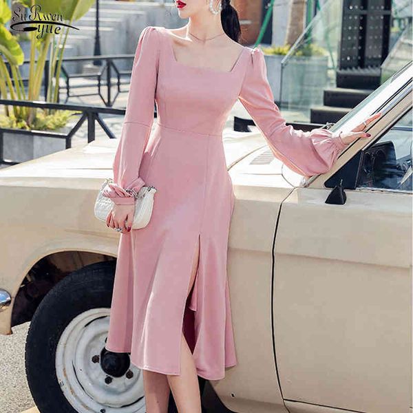 french style lantern sleeve midi dress women's summer elegant fashion square collar casual es vestidos robe 13276 210521, Black;gray
french style lantern sleeve midi dress women's summer elegant fashion square collar casual es vestidos robe 13276 210521, Black;gray