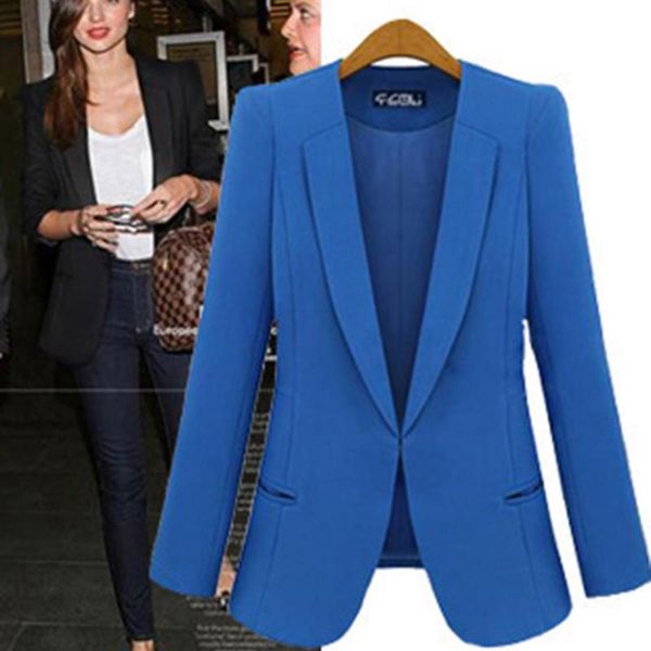women's suits & blazers europe and the united states in long section slim large black blue small suit jacket, White;black
women's suits & blazers europe and the united states in long section slim large black blue small suit jacket, White;black