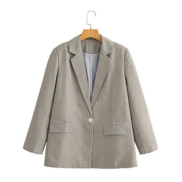 women's suits & blazers women 2021 fall british style casual coats plaid a7fs9770m, White;black
women's suits & blazers women 2021 fall british style casual coats plaid a7fs9770m, White;black