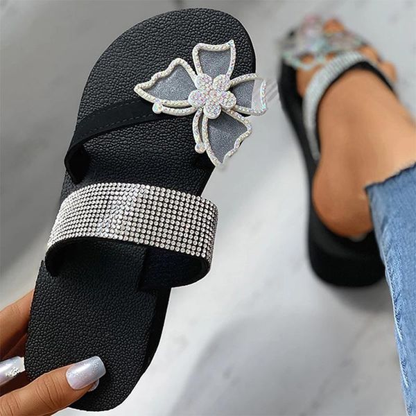 slippers women's shoes summer rhinestone butterfly platform high heels 2021 open toe fashion comfortable elegant sandals, Black
slippers women's shoes summer rhinestone butterfly platform high heels 2021 open toe fashion comfortable elegant sandals, Black