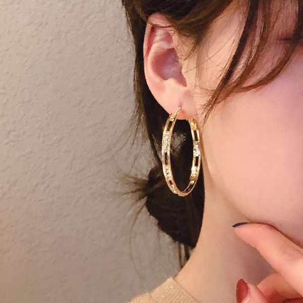 hoop & huggie women's earrings golden round crystal for women geometric rhinestone earring statement jewelry party gifts, Golden;silver
hoop & huggie women's earrings golden round crystal for women geometric rhinestone earring statement jewelry party gifts, Golden;silver