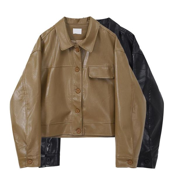 fitaylor spring loose solid faux leather jackets women short pu jacket moto biker female fashion punk outerwear women's &, Black
fitaylor spring loose solid faux leather jackets women short pu jacket moto biker female fashion punk outerwear women's &, Black