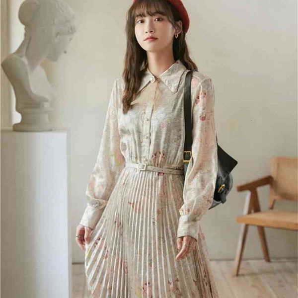 casual dresses peter pan collar chiffon satin long pleated women sleeve vintage print lantern korean ladies rew2, Black;gray
casual dresses peter pan collar chiffon satin long pleated women sleeve vintage print lantern korean ladies rew2, Black;gray