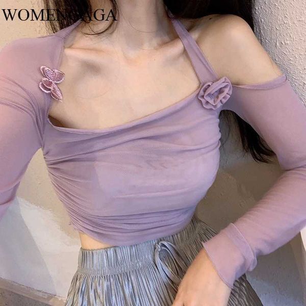 womengaga design thin mesh gauze female flower butterfly decoration long-sleeved glamorous hanging neck l5vi 210603, White
womengaga design thin mesh gauze female flower butterfly decoration long-sleeved glamorous hanging neck l5vi 210603, White