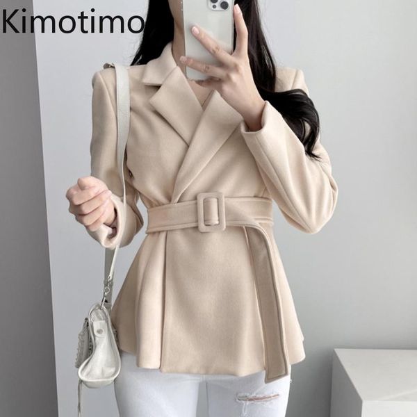 women's wool & blends kimotimo solid blazer coat women korean chic temperament turn-down collar jacket autumn winter one button belt cl, Black
women's wool & blends kimotimo solid blazer coat women korean chic temperament turn-down collar jacket autumn winter one button belt cl, Black