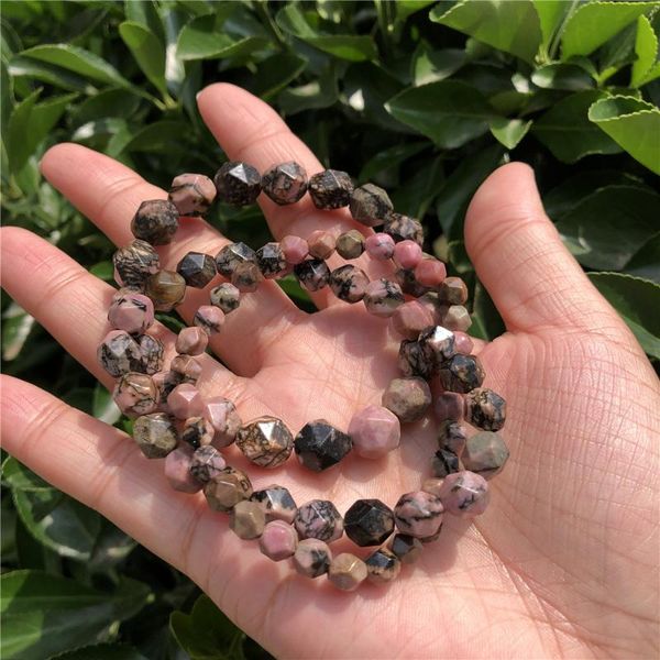 natural rhodonite bracelet diamond faceted beads crystal healing stone fashion women men jewelry gift beaded, strands, Black
natural rhodonite bracelet diamond faceted beads crystal healing stone fashion women men jewelry gift beaded, strands, Black