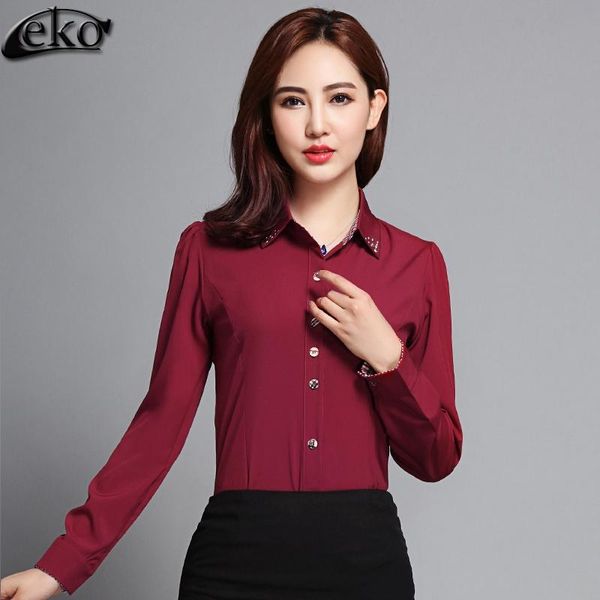 women's blouses & shirts korean blouse shirt women lapel slim long sleeve ladies elegant splice beading ol female s-3xl, White
women's blouses & shirts korean blouse shirt women lapel slim long sleeve ladies elegant splice beading ol female s-3xl, White