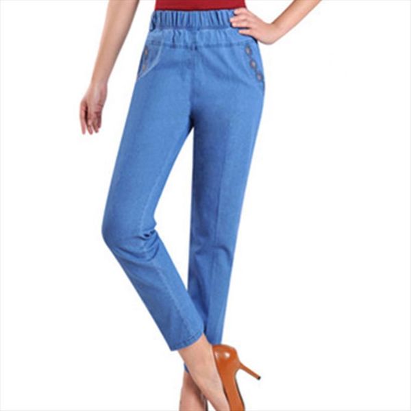 middle aged and elderly trousers women pants high waist large size jeans summer thin section elastic spring straight 136, Black;white
middle aged and elderly trousers women pants high waist large size jeans summer thin section elastic spring straight 136, Black;white