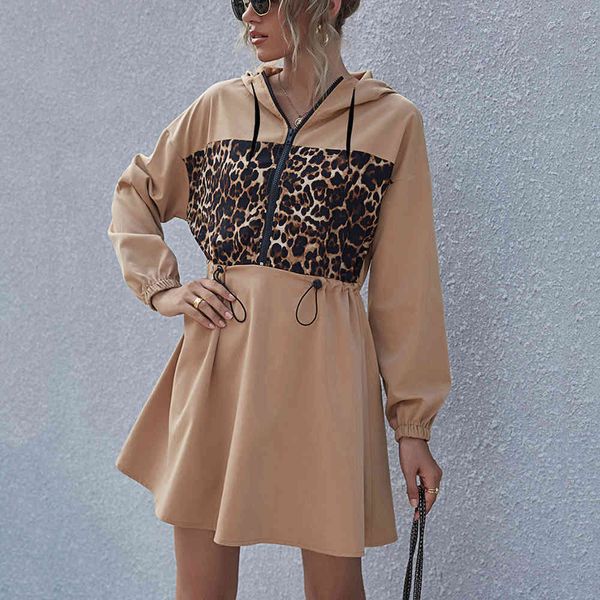 dress khaki patchwork leopard print dress women 2021 a line hooded drawstring with zipper full sleeve ladies casual spring clothes 56lg, Black;gray
dress khaki patchwork leopard print dress women 2021 a line hooded drawstring with zipper full sleeve ladies casual spring clothes 56lg, Black;gray