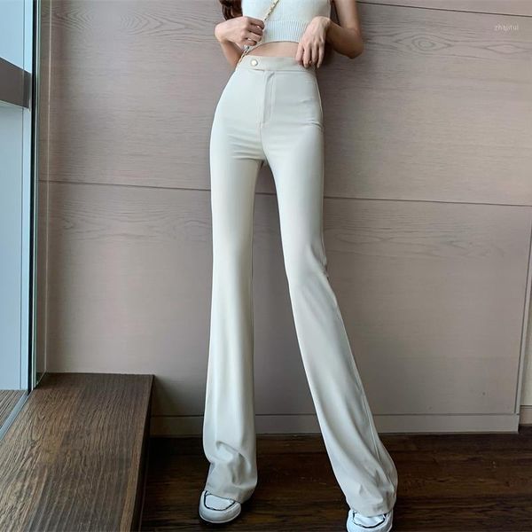 spring autumn women temperament high waist slim flat flare pants office ladies zipper all-match long trousers o338, Black;white
spring autumn women temperament high waist slim flat flare pants office ladies zipper all-match long trousers o338, Black;white