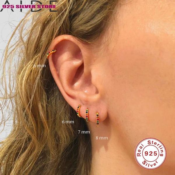 hoop & huggie 925 sterling silver earrings rainbow romantic boho colorful zircon for women fine jewelry pendientes w4, Golden;silver
hoop & huggie 925 sterling silver earrings rainbow romantic boho colorful zircon for women fine jewelry pendientes w4, Golden;silver