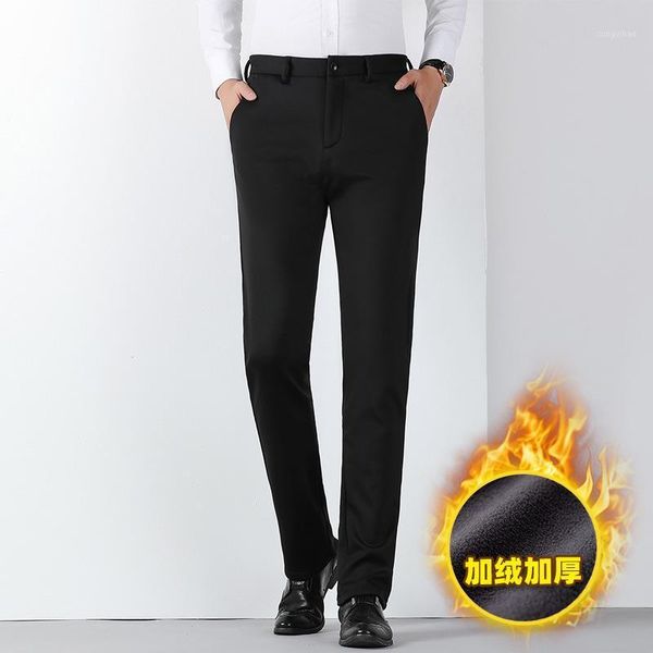 men's pants brand men winter fleece straight pant male business casual stretch long trousers high grade pure color suit plus size, Black
men's pants brand men winter fleece straight pant male business casual stretch long trousers high grade pure color suit plus size, Black
