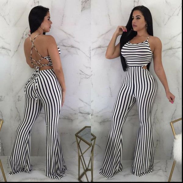 clubwear summer backless bandaged stripe women jumpsuits playsuit bodycon party trousers, Black;white
clubwear summer backless bandaged stripe women jumpsuits playsuit bodycon party trousers, Black;white