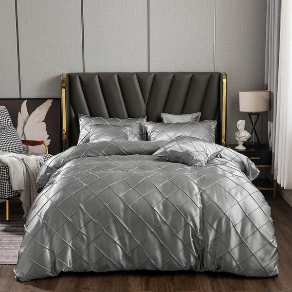 bedding sets luxury solid silky quilt cover 2/3pcs satin gray/white bed pillowcase twin double size duvet set
bedding sets luxury solid silky quilt cover 2/3pcs satin gray/white bed pillowcase twin double size duvet set