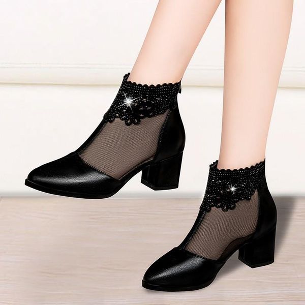 women's fashion mesh high-heeled sandals summer outdoor casual breathable comfortable all-match shoes, Black
women's fashion mesh high-heeled sandals summer outdoor casual breathable comfortable all-match shoes, Black