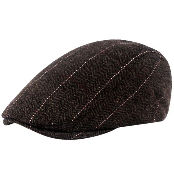 berets autumn winter men cap hats british western style wool advanced flat ivy classic vintage striped beret caps p1, Blue;gray
berets autumn winter men cap hats british western style wool advanced flat ivy classic vintage striped beret caps p1, Blue;gray