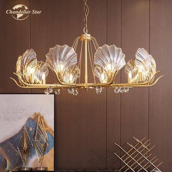 luxury copper led chandeliers lights modern brass crystal shell lighting fixture home decoration living room bedroom lamp lustre
luxury copper led chandeliers lights modern brass crystal shell lighting fixture home decoration living room bedroom lamp lustre