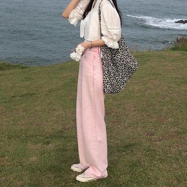 women's jeans women mopping denim trousers fashion kpop high waist chic streetwear pink students vintage harajuku loose ulzzang stylish, Blue
women's jeans women mopping denim trousers fashion kpop high waist chic streetwear pink students vintage harajuku loose ulzzang stylish, Blue