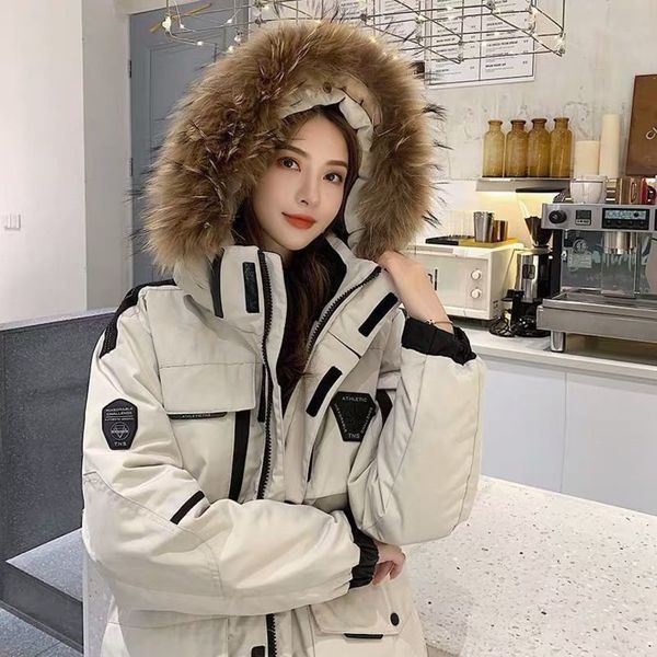 men's and women's authentic fur collar jacket, outdoor heavy snow coat, fashion, large size, winter, Black
men's and women's authentic fur collar jacket, outdoor heavy snow coat, fashion, large size, winter, Black