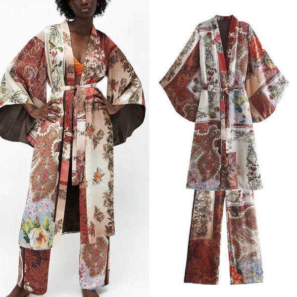 traf za 2pc kimono shirts +trousers suit belt summer full printed x-long blouse set female pants casual clothes 210930, White
traf za 2pc kimono shirts +trousers suit belt summer full printed x-long blouse set female pants casual clothes 210930, White