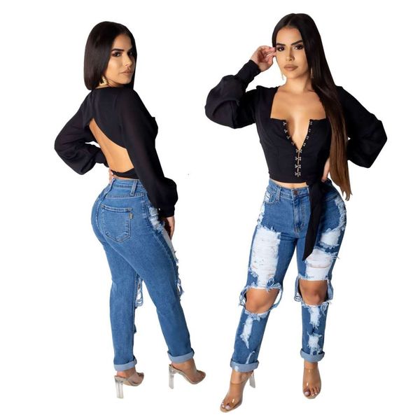 star model stretch knee pierced high waist women's jeans leggings, Black;pink 
star model stretch knee pierced high waist women's jeans leggings, Black;pink