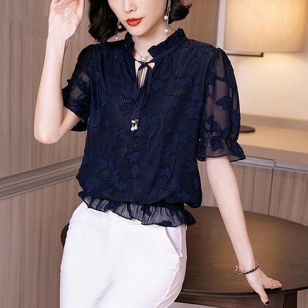 women's blouses & shirts fashion women chiffon short sleeve summer korean style loose elegant o-neck lace mujer blusas mm0930, White
women's blouses & shirts fashion women chiffon short sleeve summer korean style loose elegant o-neck lace mujer blusas mm0930, White