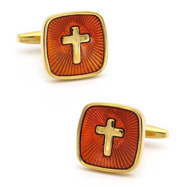 men's cross cuff links golden color quality brass material pastor design cufflinks wholesale & retail, Silver
men's cross cuff links golden color quality brass material pastor design cufflinks wholesale & retail, Silver