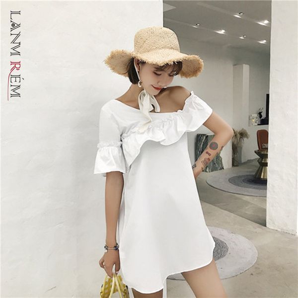 women's white ruffled irregular short dress off shoulder collar sweet and fashionable summer 2e1274 210507, Black;gray
women's white ruffled irregular short dress off shoulder collar sweet and fashionable summer 2e1274 210507, Black;gray