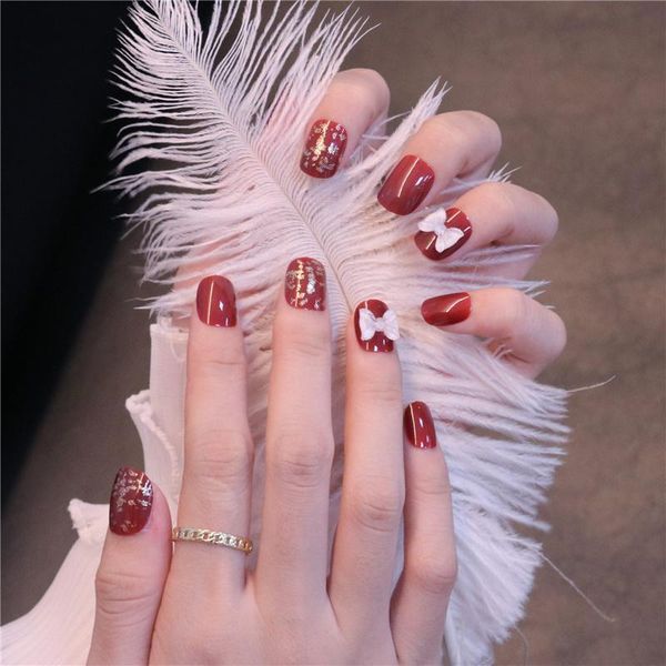 false nails 24pcs red bow wear short paragraph fashion manicure patch save time wearable nail teea889, Red;gold
false nails 24pcs red bow wear short paragraph fashion manicure patch save time wearable nail teea889, Red;gold
