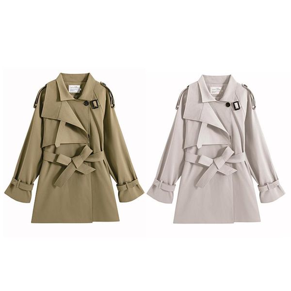 women's trench coats autumn classic khaki coat for women windbreaker 2021 spring korean office lady beige femme k1073, Tan;black
women's trench coats autumn classic khaki coat for women windbreaker 2021 spring korean office lady beige femme k1073, Tan;black