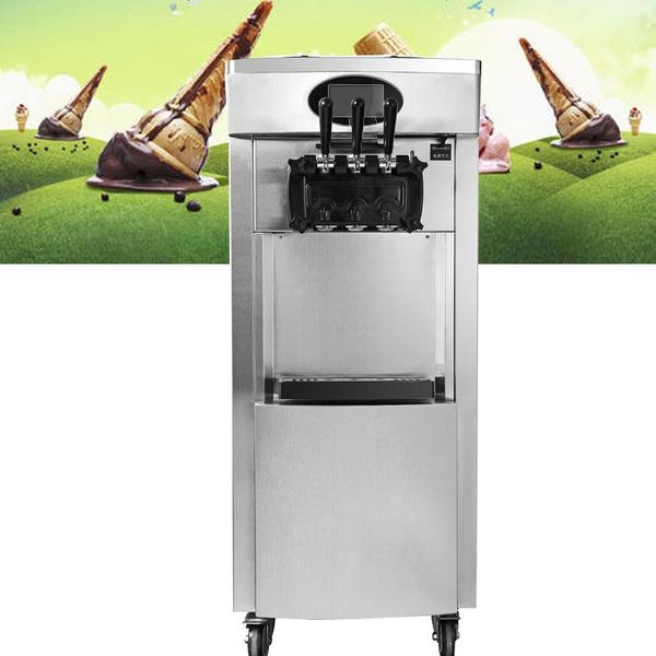 110v/220v three flavor soft ice cream machine vertical touch screen stainless steel making
110v/220v three flavor soft ice cream machine vertical touch screen stainless steel making