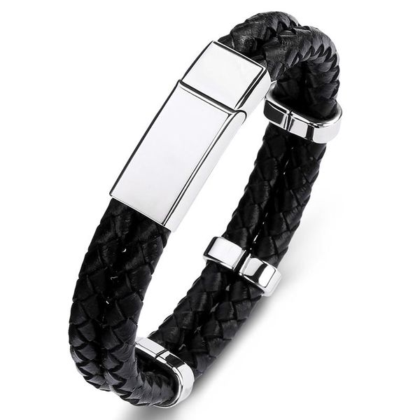 charm bracelets multicolor double braided leather bracelet men simple jewelry stainless steel bangles trendy wristband for male boys p107, Golden;silver
charm bracelets multicolor double braided leather bracelet men simple jewelry stainless steel bangles trendy wristband for male boys p107, Golden;silver