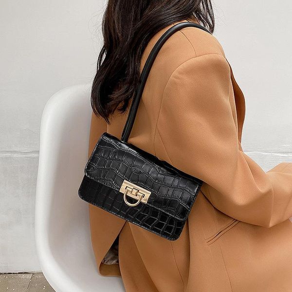 crocodile pattern women baguette bags pu solid color 2021 luxury female single shoulder bag hasp crossbody bolso
crocodile pattern women baguette bags pu solid color 2021 luxury female single shoulder bag hasp crossbody bolso