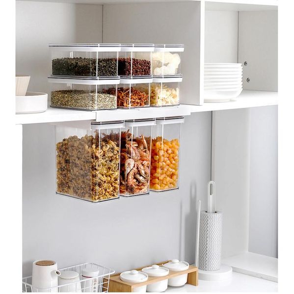 grains storage box with shelf wall mounted container plastic for coffee cereals kitchen accessories bottles & jars
grains storage box with shelf wall mounted container plastic for coffee cereals kitchen accessories bottles & jars