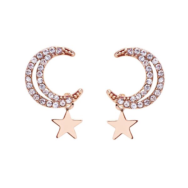 fashion stars moon short earrings pierced girl heart earrings s925 sterling silver crystal earrings wedding jewelry, Golden
fashion stars moon short earrings pierced girl heart earrings s925 sterling silver crystal earrings wedding jewelry, Golden