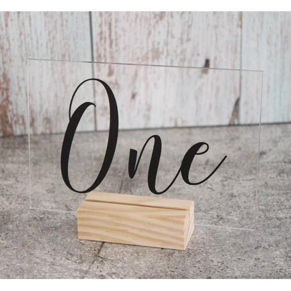 party decoration personalized rectangle clear acrylic table number with wood holder set modern decorations for wedding sign
party decoration personalized rectangle clear acrylic table number with wood holder set modern decorations for wedding sign